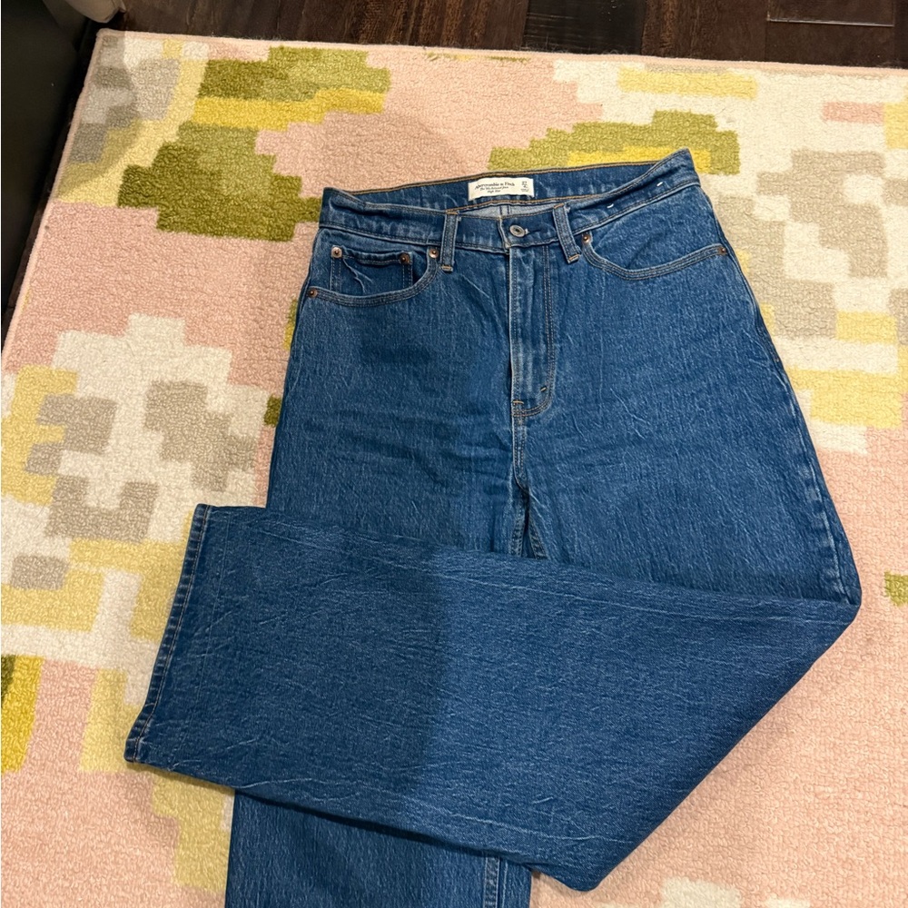 Abercrombie & Fitch Classic Blue Straight Leg Jeans